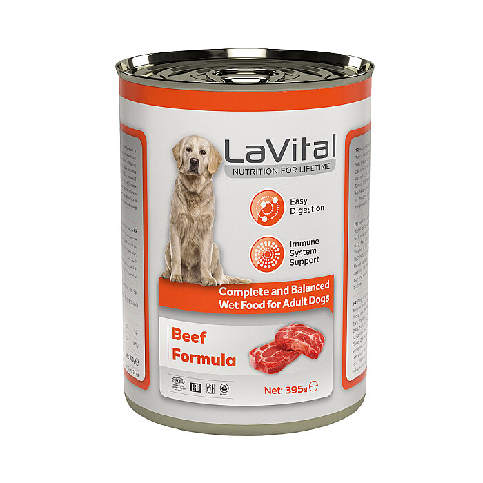 LaVital Yetişkin Yaş Köpek Maması (Adult) Sığır Etli 395 GR - 1