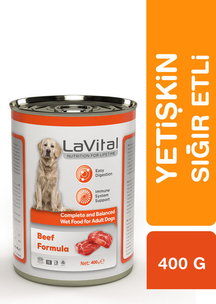 LaVital Yetişkin Yaş Köpek Maması (Adult) Sığır Etli 400GR