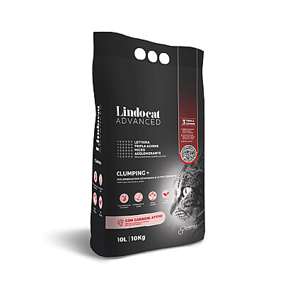 Lindocat Advanced Aktif Karbonlu Ekstra Güçlü Topaklanan Gri Kedi Kumu 10 KG