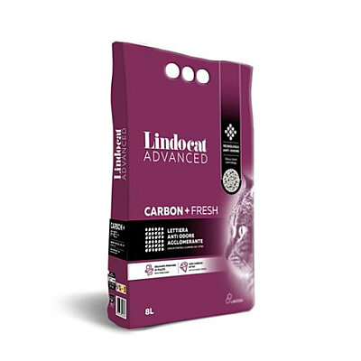Lindocat Advanced Carbon+ Aktif Karbonlu & Fresh Kokulu Kalın Taneli Kedi Kumu 8L