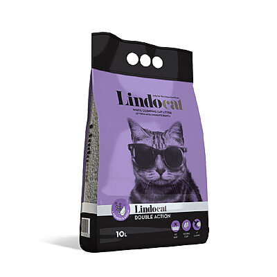 Lindocat Double Action Argan Yağı & Lavanta Kokulu Topaklanan Kedi Kumu 10L