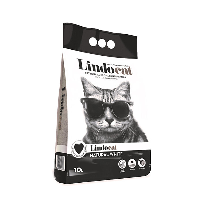 Lindocat Natural Kalın Taneli Kokusuz Topaklanan Kedi Kumu 10L - 1