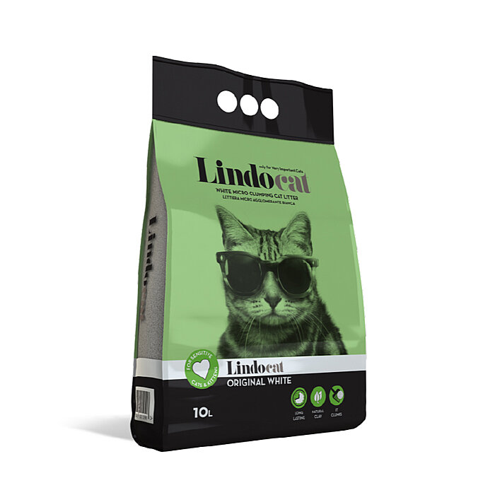 Lindocat Original İnce Taneli Kokusuz Topaklanan Kedi Kumu 10L - 1