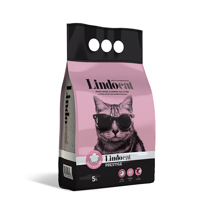 Lindocat Prestige Bebek Pudralı İnce Taneli Kedi Kumu 5L - 1
