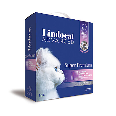 Lindocat Super Premium Extra Güçlü Topaklanan Pudra Kokulu Kedi Kumu (Kutu) 10L