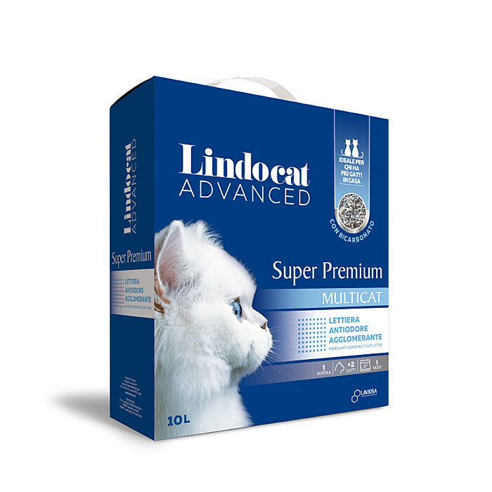 Lindocat Super Premium Multicat Koku Önleyici & Extra Güçlü Topaklanan Kedi Kumu (Kutu) 10L - 1