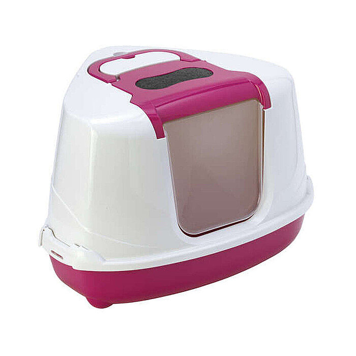 Moderna Flip Köşeli Filtreli Kedi Tuvaleti - Fuşya - 1