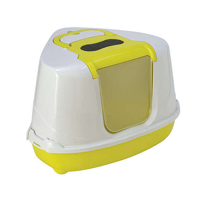 Moderna Flip Köşeli Filtreli Kedi Tuvaleti - Sarı - 1