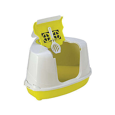 Moderna Flip Köşeli Filtreli Kedi Tuvaleti - Sarı - 3