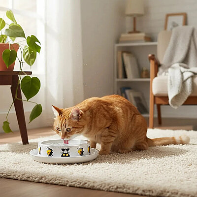Moderna Kedi&Fare Desenli Mama Kabı (1)