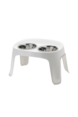 Moderna Skybar Large İkili Mama Kabı - Beyaz 2 x 3300 ML