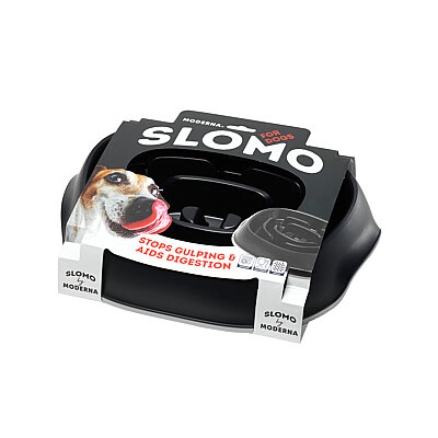 Moderna Slomo Hızlı Yeme Önleyici Mama Kabı - Siyah 950 ML - 2