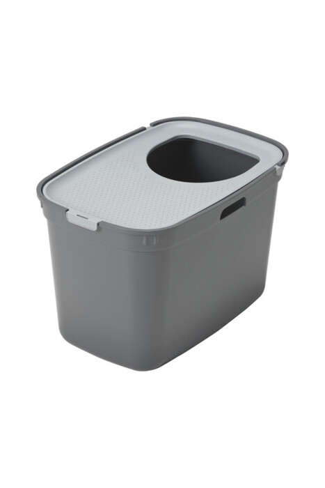Moderna Top Cat Kapalı Kedi Tuvaleti - Gri / Koyu Gri 59 CM - 1