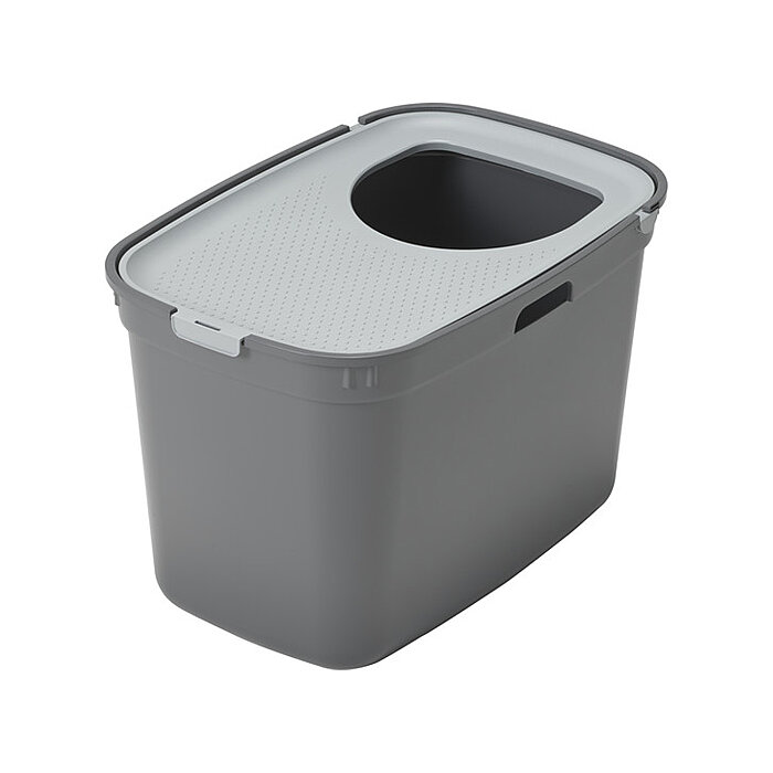 Moderna Top Cat Kapalı Kedi Tuvaleti - Gri / Koyu Gri 59 CM - 1