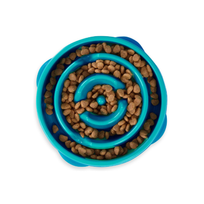 Outward Hound Fun Feeder Drop Yavaş Yeme Mama Kabı Medium - Turkuaz