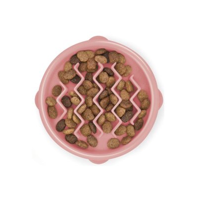 Outward Hound Fun Feeder Wave Yavaş Yeme Mama Kabı Small - Pembe