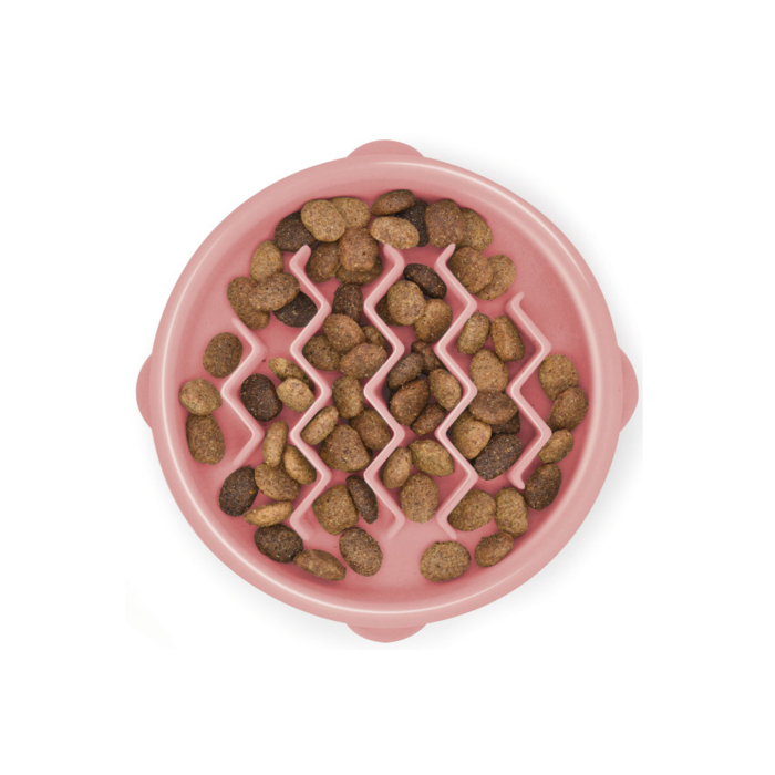 Outward Hound Fun Feeder Wave Yavaş Yeme Mama Kabı Small - Pembe - 1