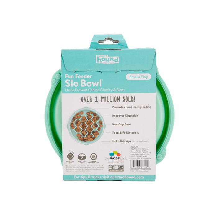 Outward Hound Fun Feeder Wave Yavaş Yeme Mama Kabı Small - Yeşil - 3