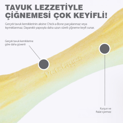 Petstages Chick A Bone Tavuk Aromalı Köpek Çiğneme Kemiği Xsmall - 3