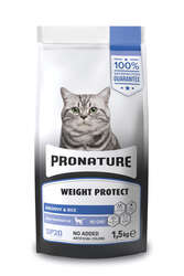 Pronature Kısırlaştırılmış Yetişkin Kuru Kedi Maması (Weight Protect) - Hamsili ve Pirinçli - 1,5KG - Thumbnail