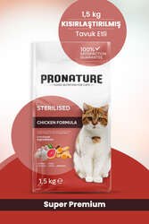 Pronature - Pronature Kısırlaştırılmış Yetişkin Kuru Kedi Maması (Weight Protect) - Tavuk Etli ve Pirinçli - 1,5KG