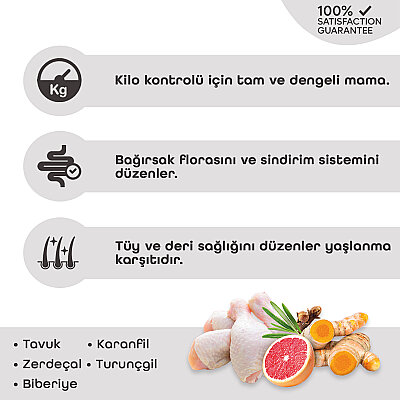 Pronature Kısırlaştırılmış Yetişkin Kuru Kedi Maması (Weight Protect) - Tavuk Etli ve Pirinçli - 1,5KG (1)
