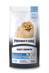 Pronature Küçük Irk Yavru Kuru Köpek Maması (Daily Growth) - Kuzu Etli ve Pirinçli - 3KG - Thumbnail