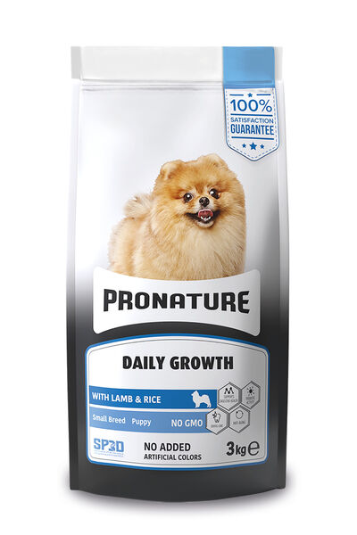 Pronature Küçük Irk Yavru Kuru Köpek Maması (Daily Growth) - Kuzu Etli ve Pirinçli - 3KG