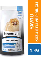 Pronature Küçük Irk Yavru Kuru Köpek Maması (Daily Growth) - Kuzu Etli ve Pirinçli - 3KG - Thumbnail