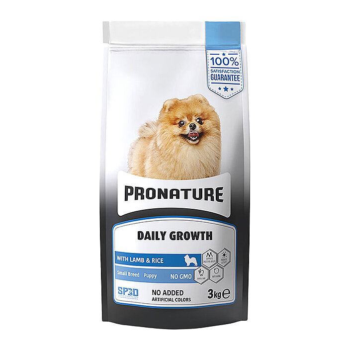 Pronature Küçük Irk Yavru Kuru Köpek Maması (Daily Growth) - Kuzu Etli ve Pirinçli - 3KG - 1