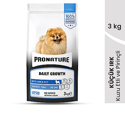 Pronature Küçük Irk Yavru Kuru Köpek Maması (Daily Growth) - Kuzu Etli ve Pirinçli - 3KG (1)