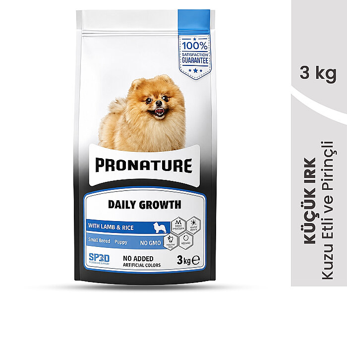 Pronature Küçük Irk Yavru Kuru Köpek Maması (Daily Growth) - Kuzu Etli ve Pirinçli - 3KG - 2