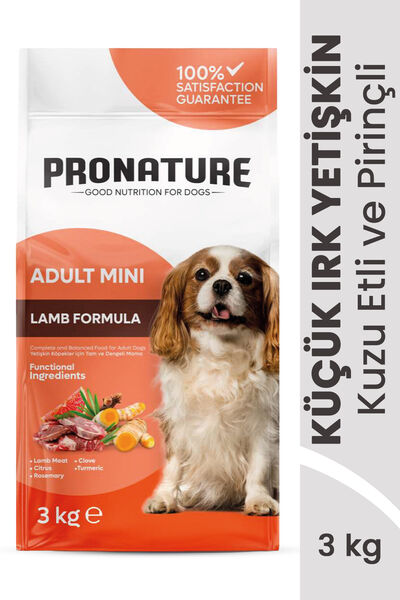 Pronature Küçük Irk Yetişkin Kuru Köpek Maması (Daily Protect) - Kuzu Etli ve Pirinçli - 3KG