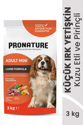 Pronature - Pronature Küçük Irk Yetişkin Kuru Köpek Maması (Daily Protect) - Kuzu Etli ve Pirinçli - 3KG