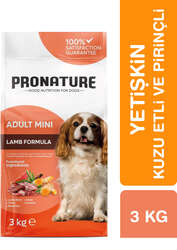 Pronature Küçük Irk Yetişkin Kuru Köpek Maması (Daily Protect) - Kuzu Etli ve Pirinçli - 3KG - Thumbnail