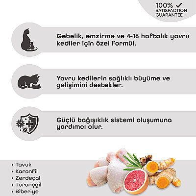 Pronature Mother & Baby Kuru Kedi Maması Tavuk Etli 1,5KG - 3