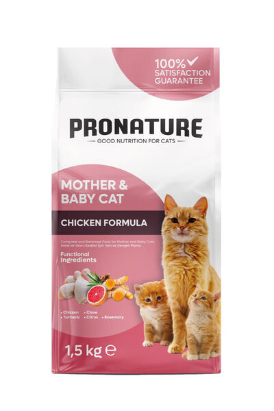 Pronature Mother & Baby Kuru Kedi Maması Tavuk Etli 1,5KG