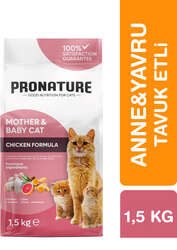 Pronature Mother & Baby Kuru Kedi Maması Tavuk Etli 1,5KG - Thumbnail