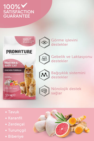 Pronature Mother & Baby Kuru Kedi Maması Tavuk Etli 1,5KG