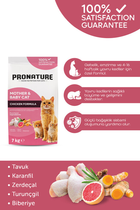 Pronature Mother & Baby Kuru Kedi Maması Tavuk Etli 7KG - 3