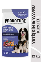 Pronature - Pronature Mother & Baby Kuru Köpek Maması (Mini) Kuzu Etli 12KG