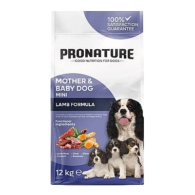 Pronature Mother & Baby Kuru Köpek Maması (Mini) Kuzu Etli 12KG