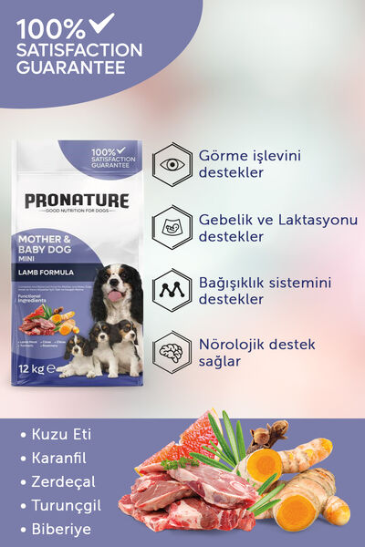 Pronature Mother & Baby Kuru Köpek Maması (Mini) Kuzu Etli 12KG