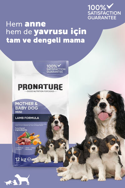 Pronature Mother & Baby Kuru Köpek Maması (Mini) Kuzu Etli 12KG