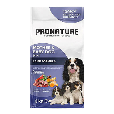 Pronature Mother & Baby Kuru Köpek Maması (Mini) Kuzu Etli 3KG