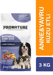 Pronature Mother & Baby Kuru Köpek Maması (Mini) Kuzu Etli 3KG - Thumbnail