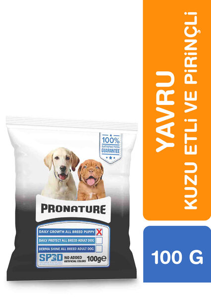 Pronature Orta ve Büyük Irk Yavru Kuru Köpek Maması (Daily Growth) - Kuzu Etli ve Pirinçli - 100GR