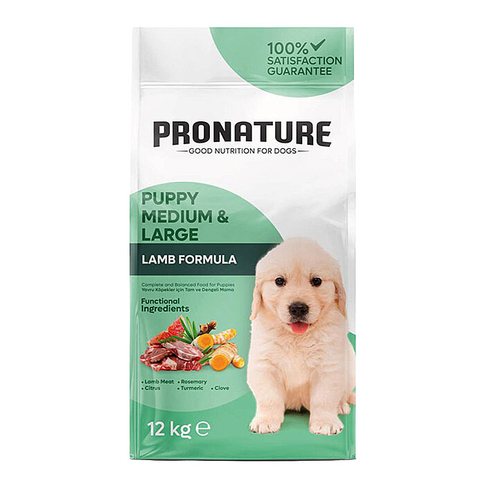 Pronature Orta ve Büyük Irk Yavru Kuru Köpek Maması (Daily Growth) - Kuzu Etli ve Pirinçli - 12KG - 1