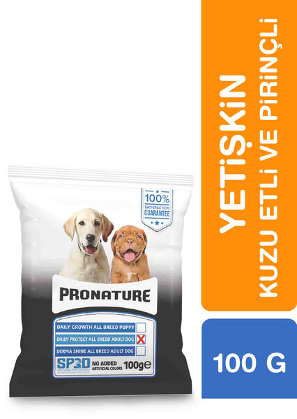 Pronature Orta ve Büyük Irk Yetişkin Kuru Köpek Maması (Daily Protect) - Kuzu Etli ve Pirinçli - 100GR