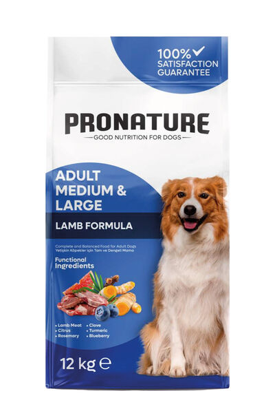 Pronature Orta ve Büyük Irk Yetişkin Kuru Köpek Maması (Daily Protect) - Kuzu Etli ve Pirinçli - 12KG